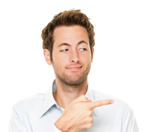 image man pointing